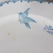 Round ironstone plate from LG Clairefontaine model Bengali 210885