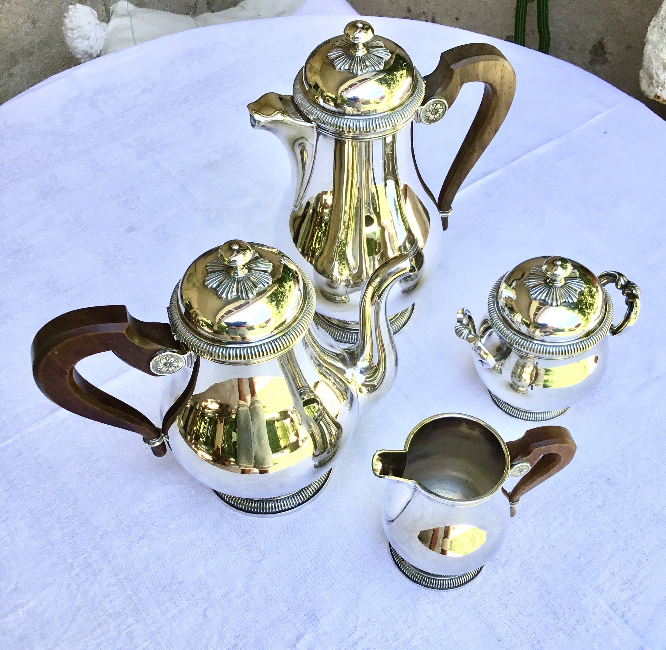 Christofle House. Silver-plated tea and coffee service.