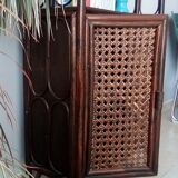Furniture shelves in rattan 70s