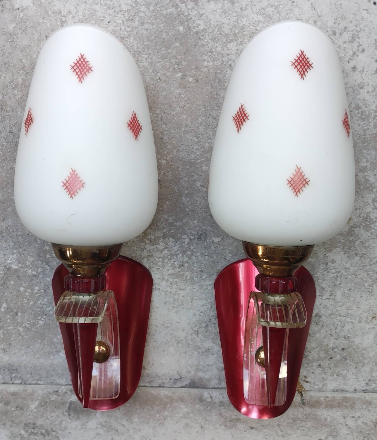Pair of wall lights from the 1950s/1960s