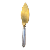 Silver-handled pie server Minerve, golden blade, Louis style.