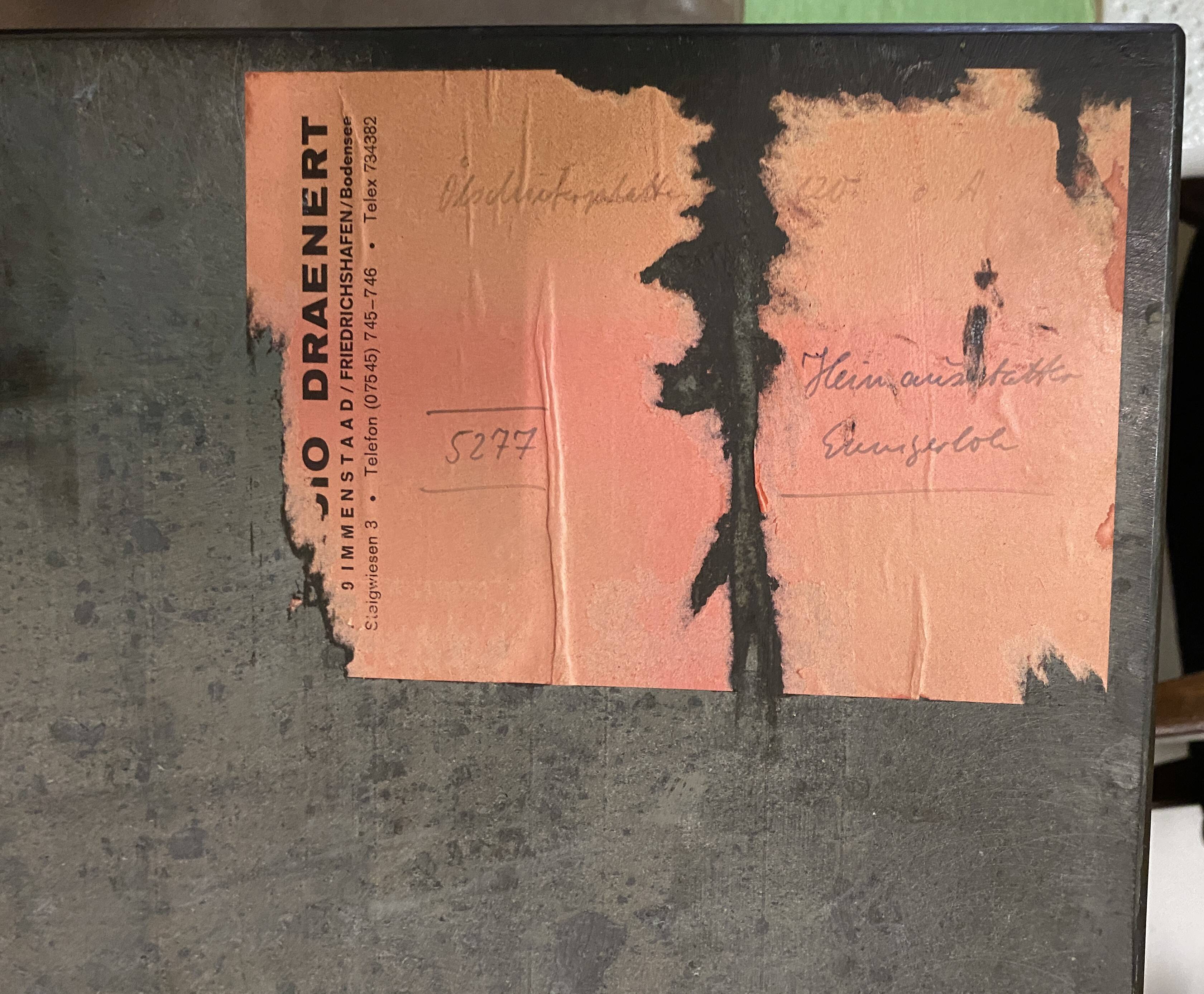 Slate top and chrome coffee table by Dr. Peter Daenert 1970s