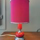 1970s vintage chrome and red lamp
