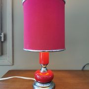 1970s vintage chrome and red lamp