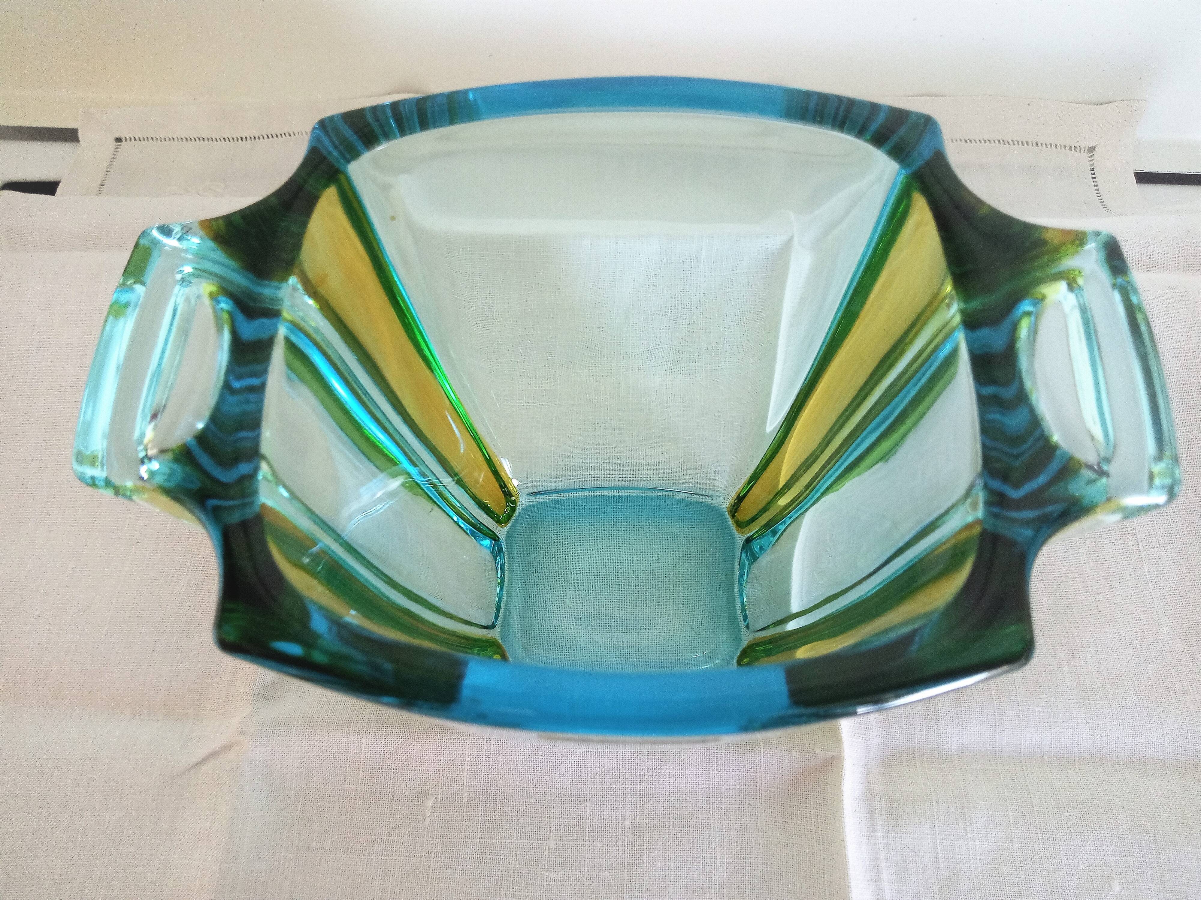 Art Deco glass vase Walther Glass