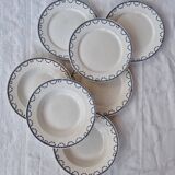 Set of 7 Faust plates - U&C Sarreguemines (flat and hollow)