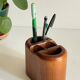 Vintage Teak Pencil Holder