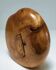 Bougeoir en bois massif sculpté design années 80