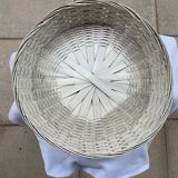 Vintage round wicker basket.