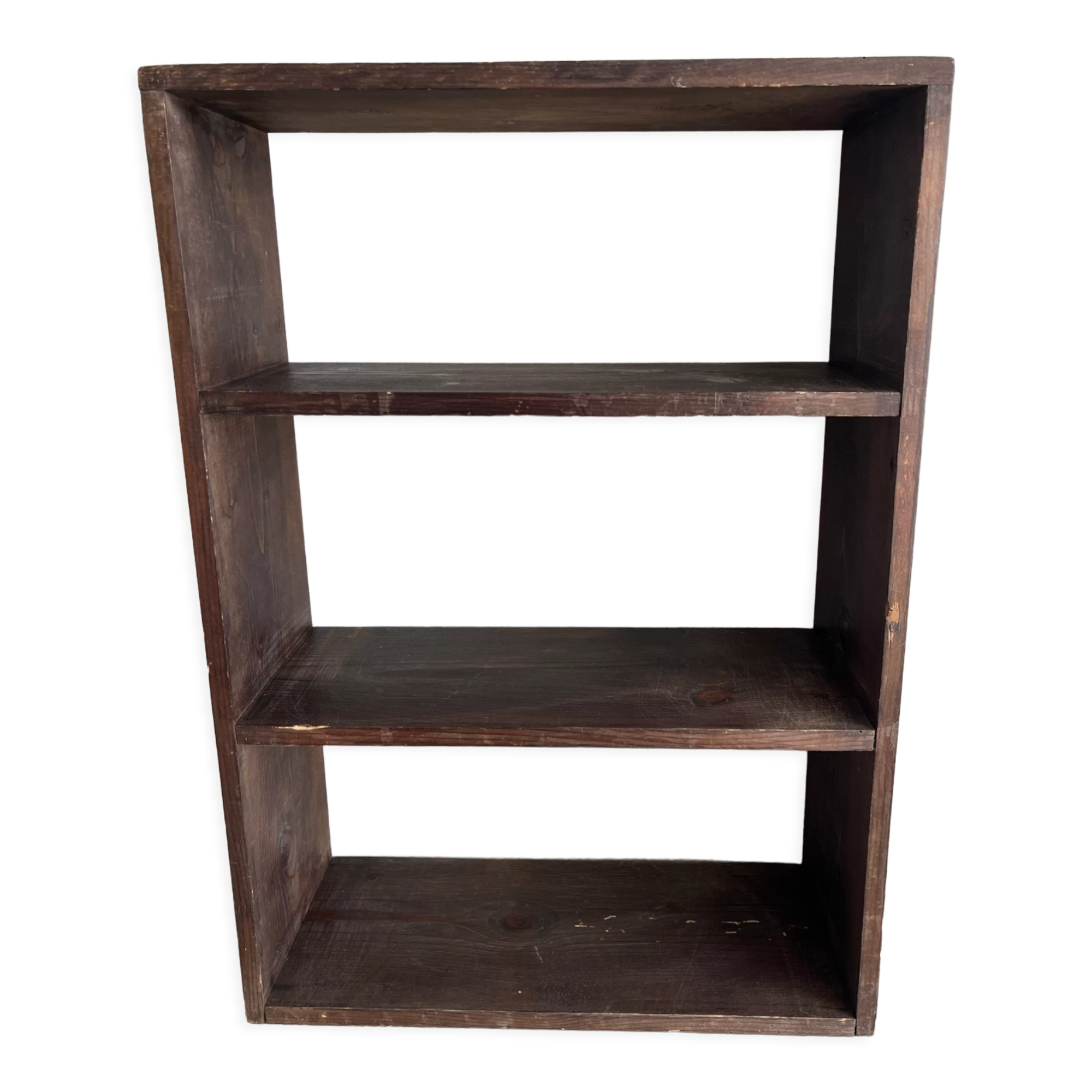 Patinated wood shelf