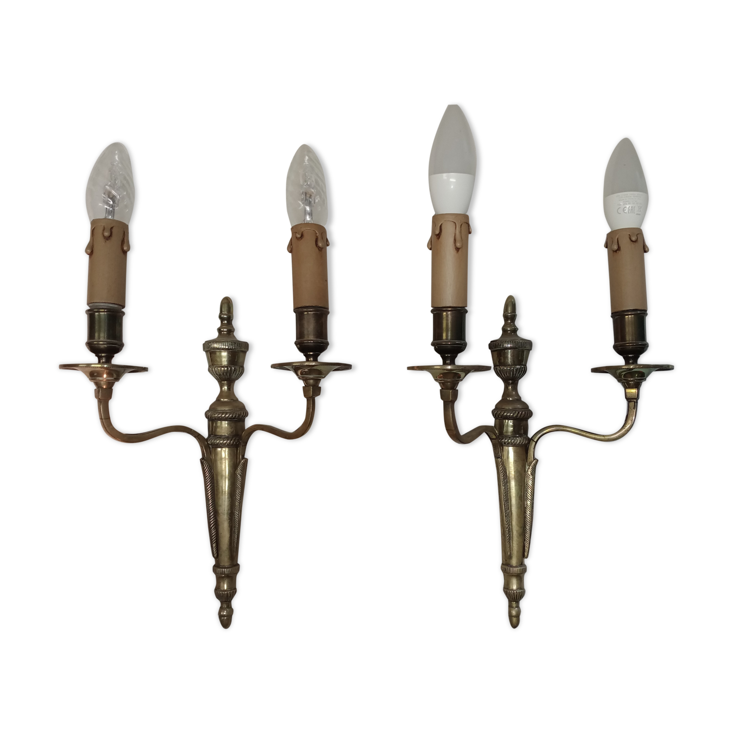 Paire d appliques Louis XVI en bronze