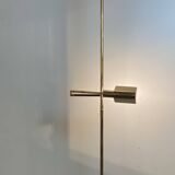 Brass & Opaline Floor Lamp by Milan, Spain, 1980s