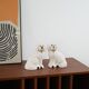 Figurines de chien en céramique, style anglais, années 1970, fabriquées en Angleterre.