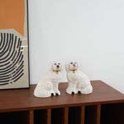 Ceramic dog figurines, English style, 1970s, made in England