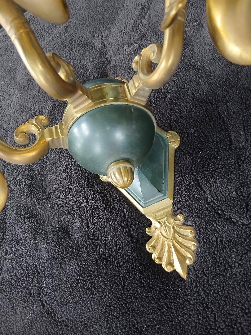 Rare wall sconce in bronze, Empire style, swan.