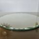 Vintage large round mirror, to be placed, bevelled, Art Deco, 1940s 50s