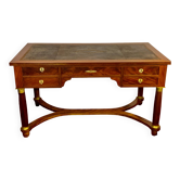Double-sided EMPIRE Style DESK in Mahogany and gilded bronzes
