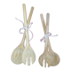 Lot de 2 paires couverts à salade en bois