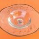 Fruit cup Vintage Design / Atypical shape Blown glass Art glassware