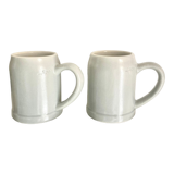 Paire de chopes mugs en grès