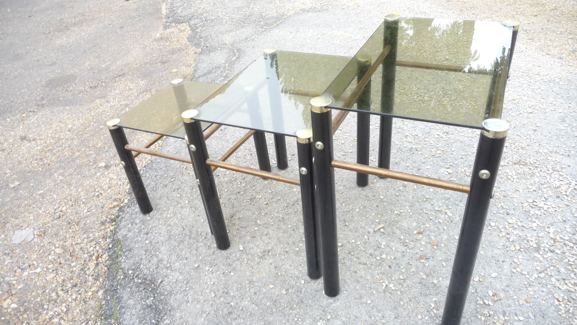 Series of vintage pull out tables