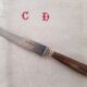 Twelve knives, horn handle, steel blade signed Philip CADET Marseille