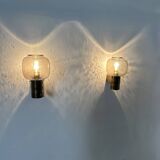 Limburg Glashutte wall lamps , 1970s