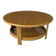 Table basse vintage en bambou et rotin, années 1970