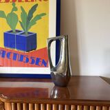 A. Cytère, modern iridescent gres vase, Rambervillers France 1950s