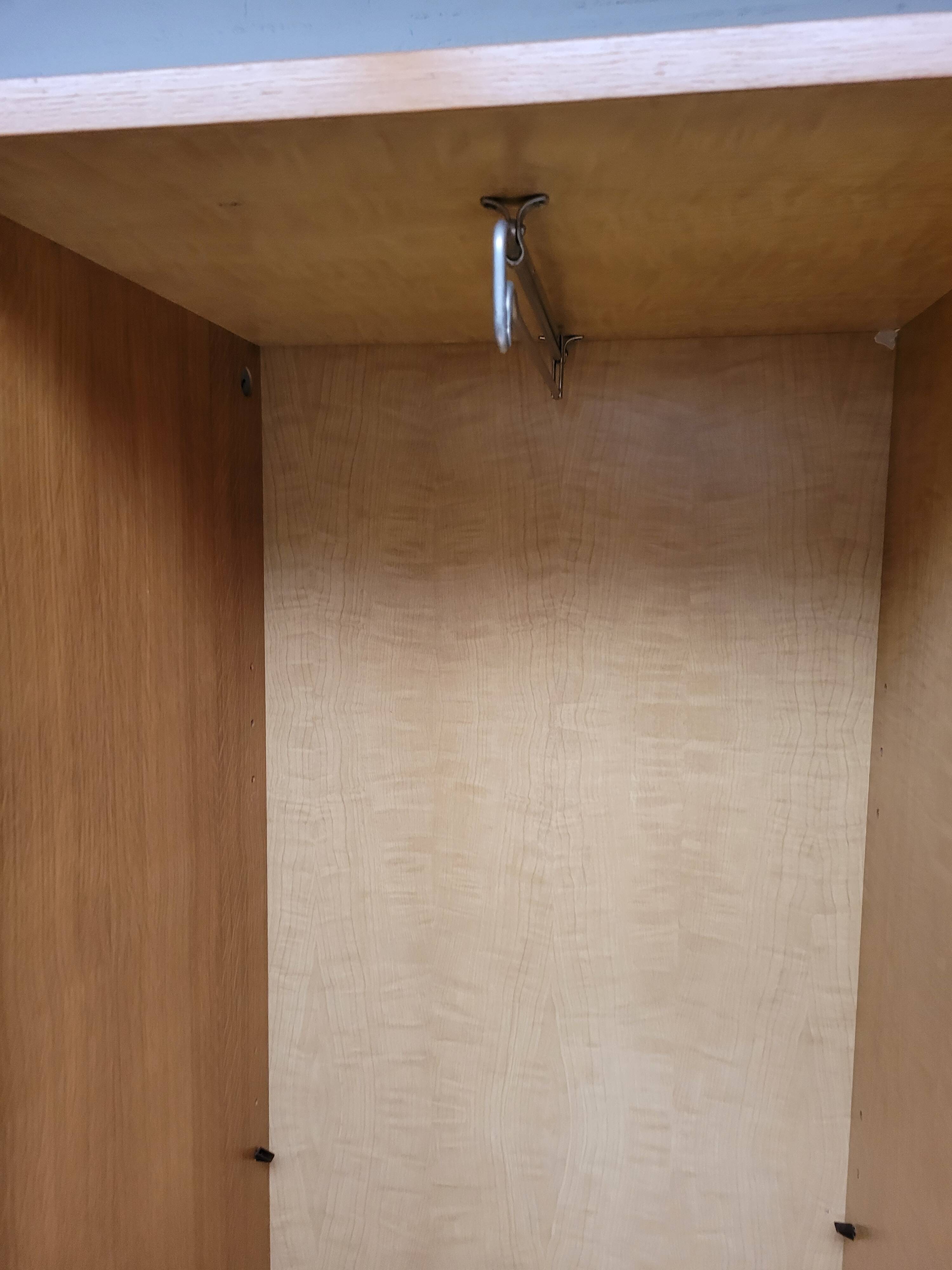 Wooden and rattan chest of drawers, 1960s