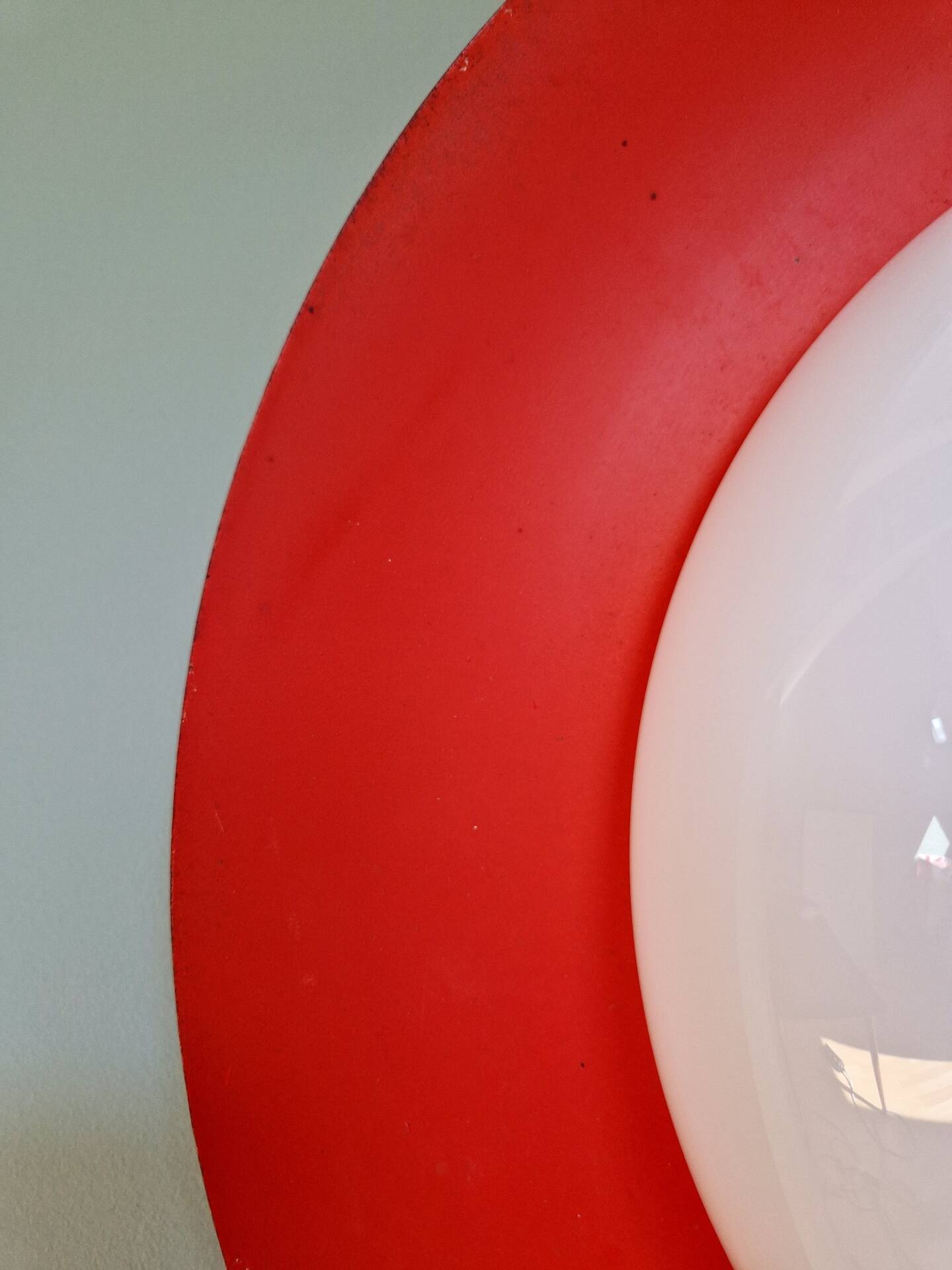 Pair of XXL orange Space Age wall sconces, 1960