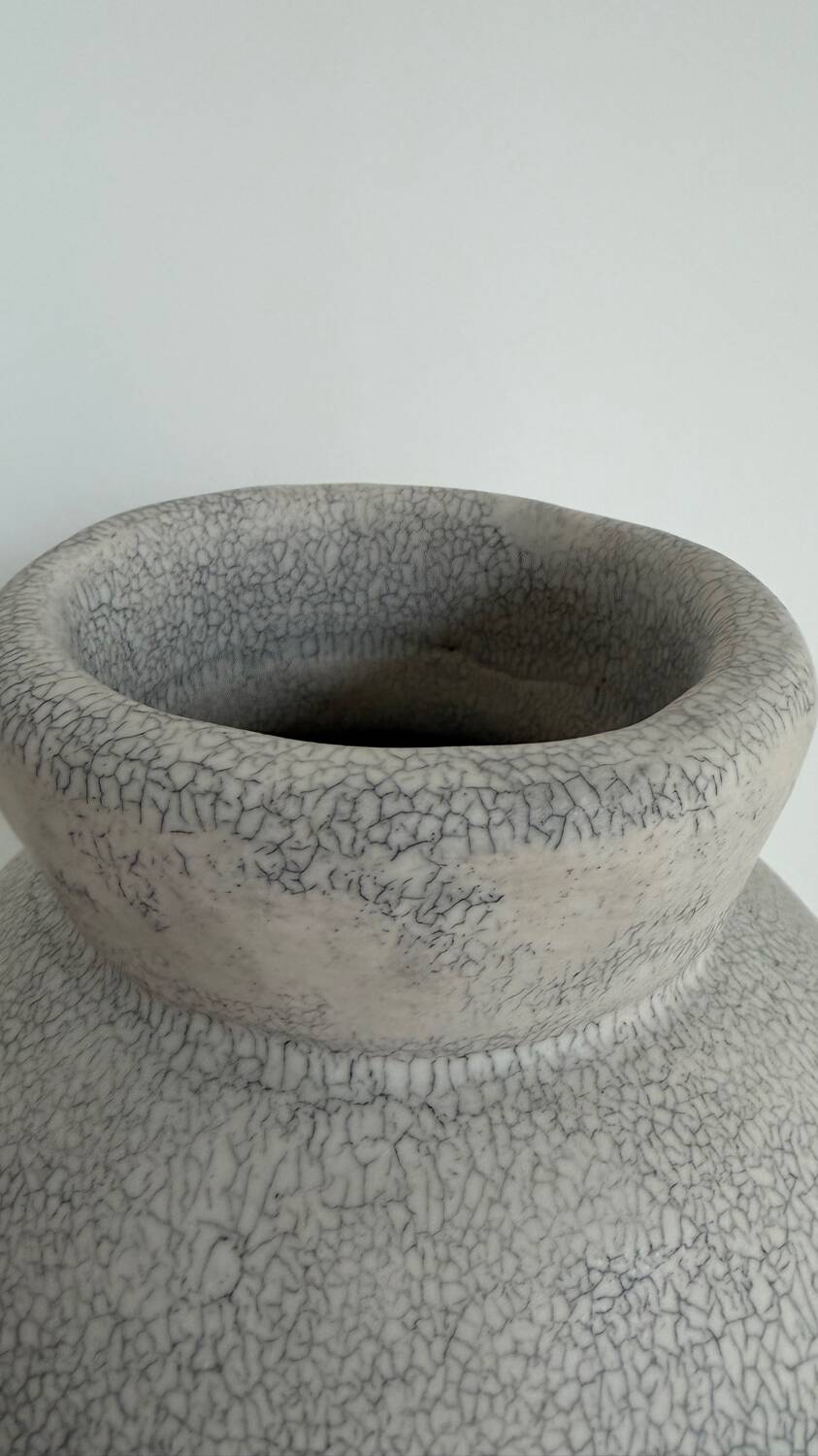 Cracked ceramic vase