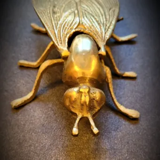 Bronze ashtray representing a fly