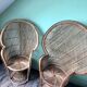 Pair of vintage Emmanuelle armchairs, antique peacock seating furniture