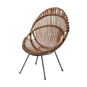 fauteuil en rotin, Italie, - 1950