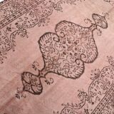 Tapis Vintage Kilim Rose Poudré Motifs Anatoliens, 176x282