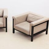Paire de fauteuils de Jules Wabbes, Livourne-Série 800 Luxe édité par Bullo