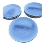 12 Saint Amand fish plates, Ocean model