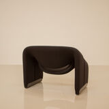 Groovy F598 armchair black by Pierre Paulin for Artifort 70's
