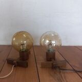 Pair of mid century scandinavian table lamps