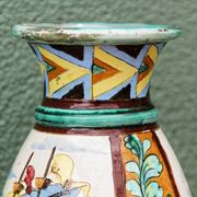 Vase en majolique italienne de Perugia, bateaux