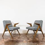 Customizable Pair Of Restored Mid Century "Bunny" Armchairs, 1970's