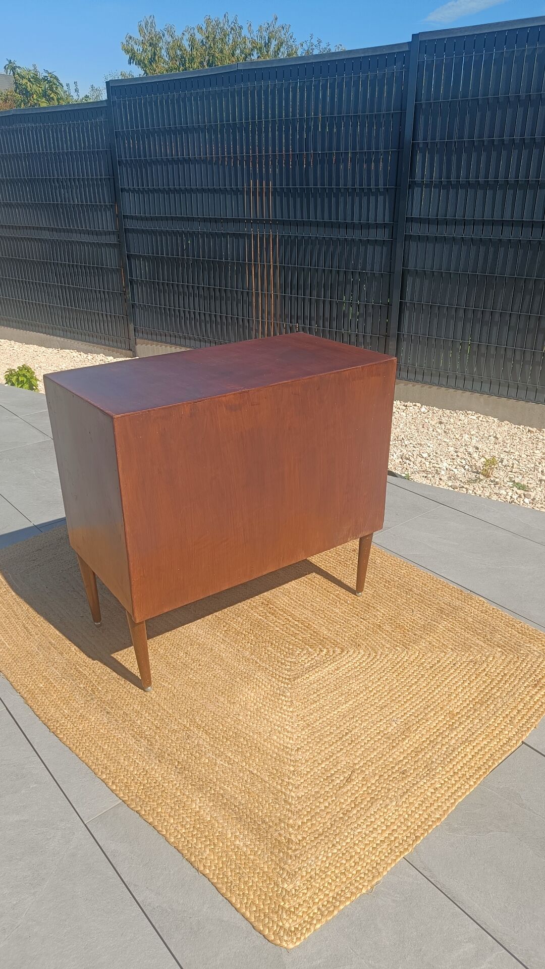 Bureau vintage artisanal en bois