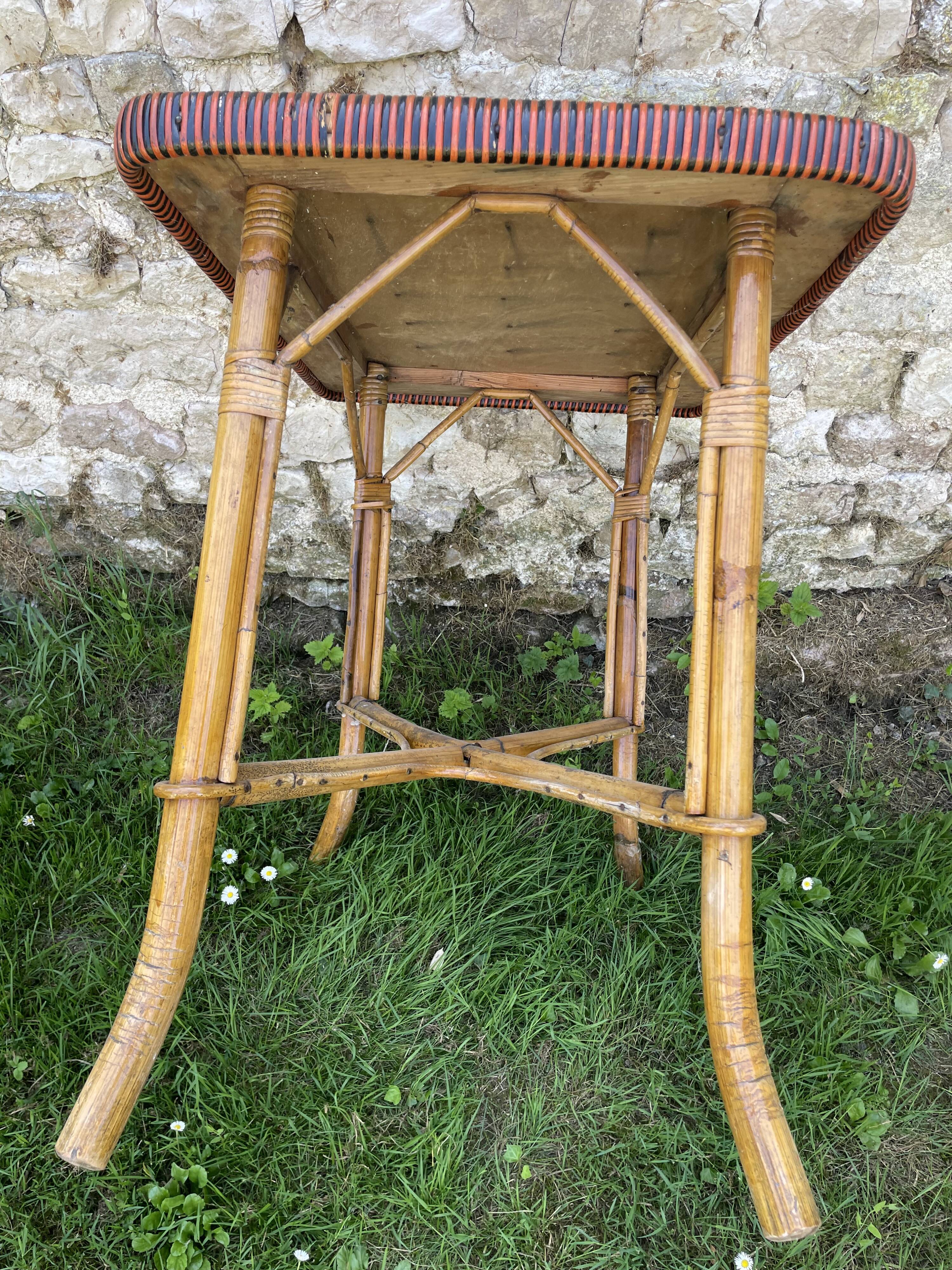 Rattan bistro table