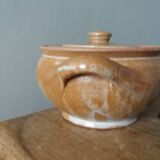 Covered sugar bowl in Puisaye stoneware