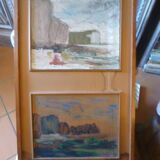 Tableaux sur bois signés darba 1962