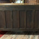 buffet in a row Louis XV neo-rustic walnut tree of curved shape