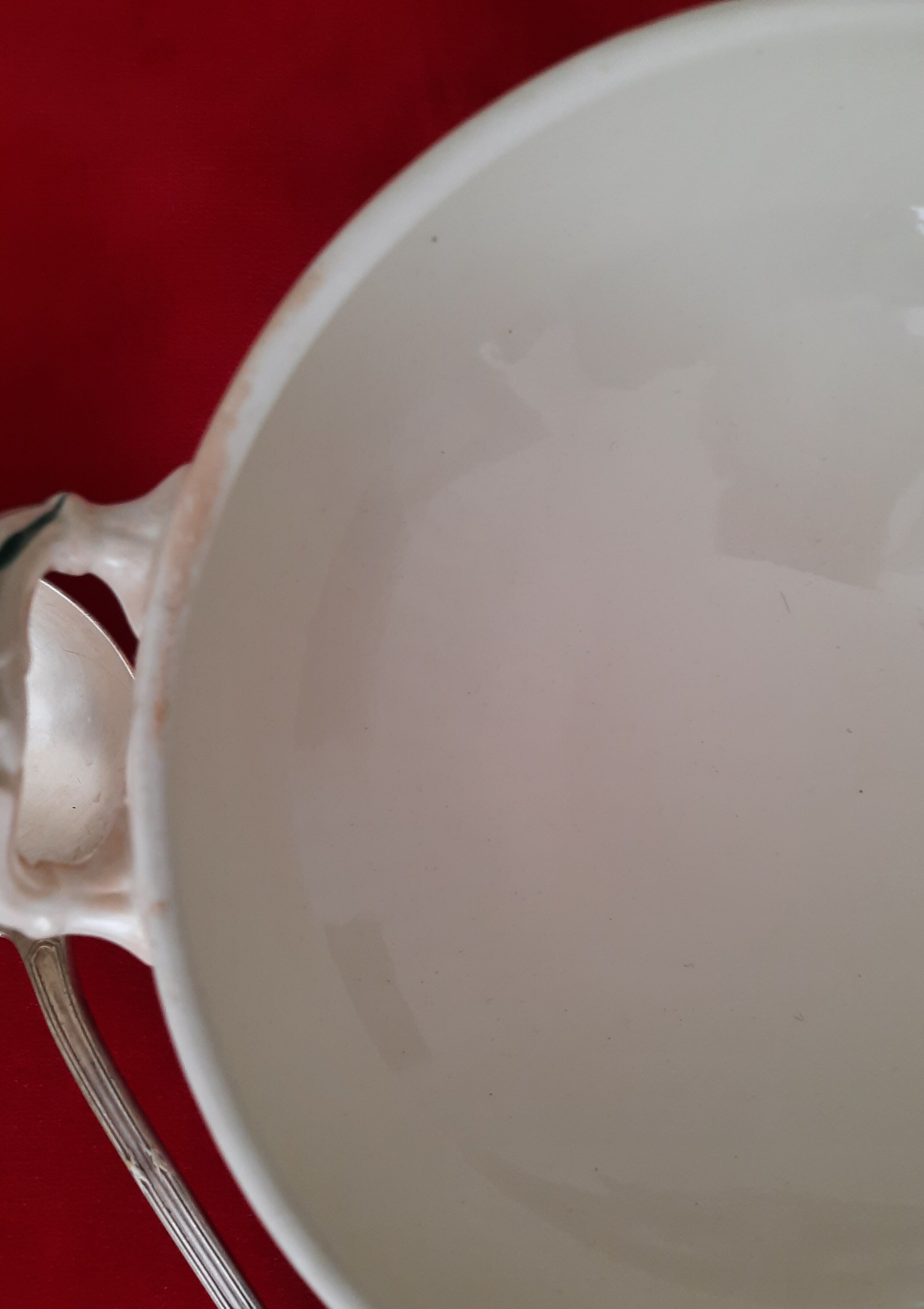 Flat, dessert, hollow plates and tureen in old earthenware