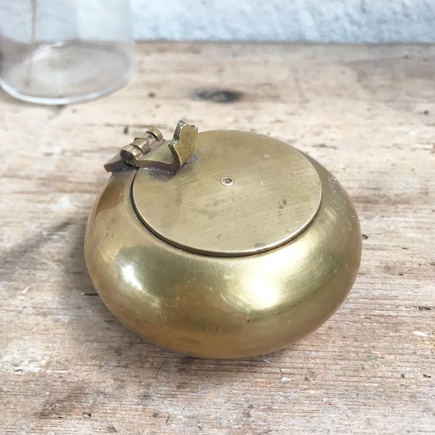 Brass box ashtray
