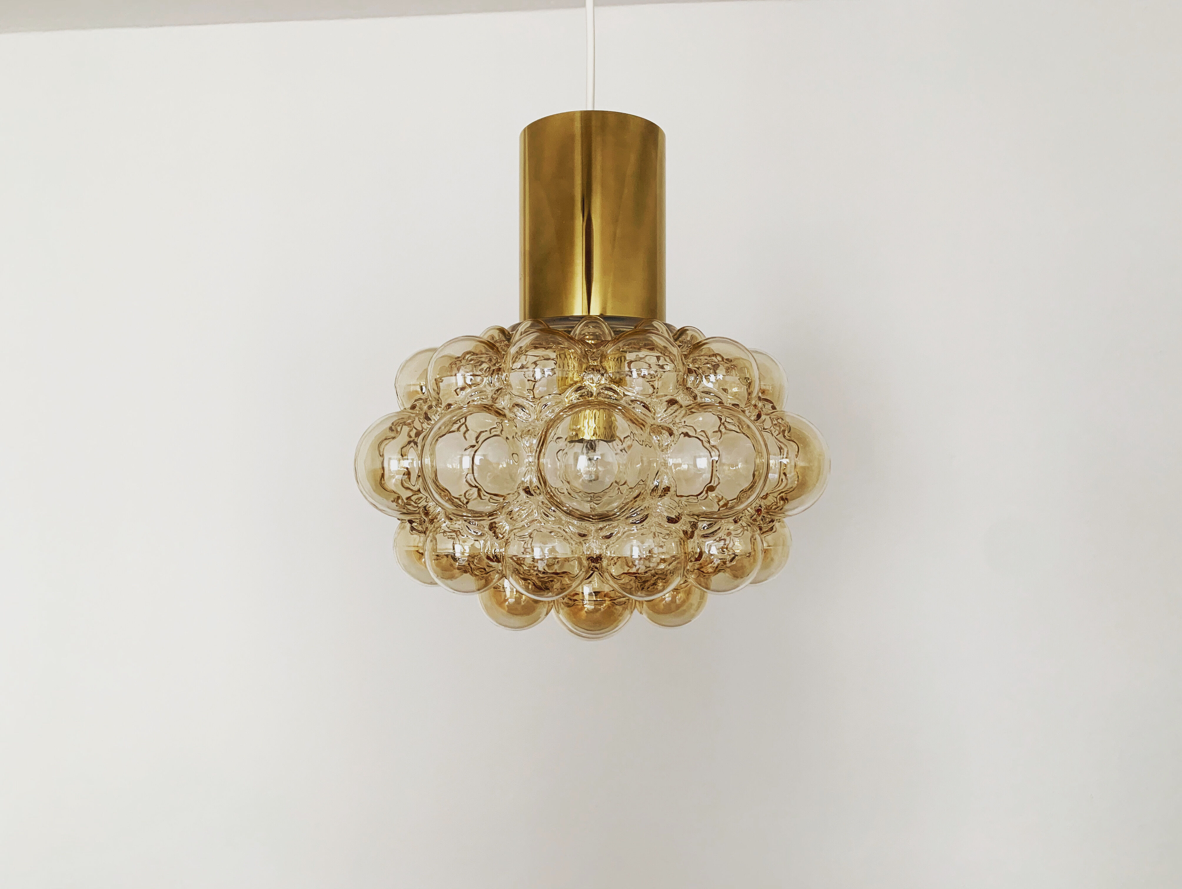 Bubble glass pendant lamp by Helena Tynell for Glashütte Limburg